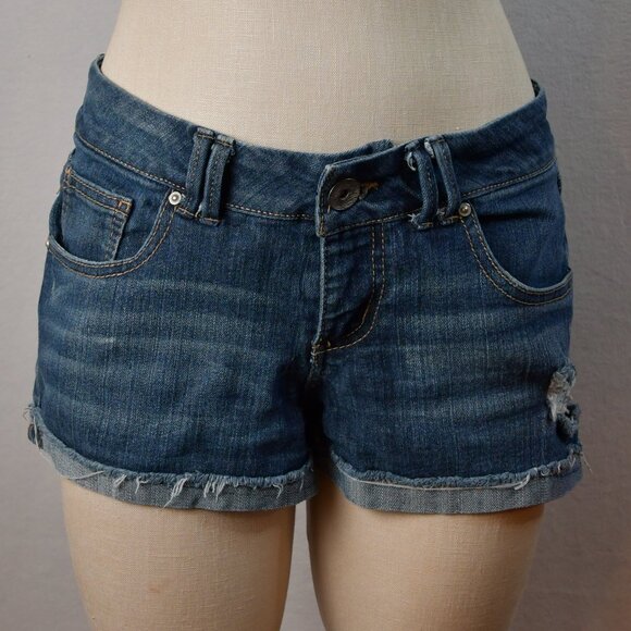 Paris Blues Pants - Classic Dark Blue Denim Women's Shorts